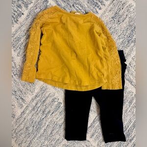 Zara Kids Mustard and Black Matching Set
